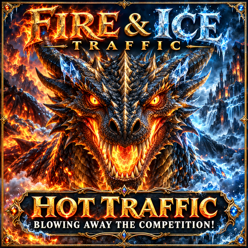 Fire & Ice Traffic. Hot traffic — blowing away the competition! A mighty fire and ice dragon guards the realm.